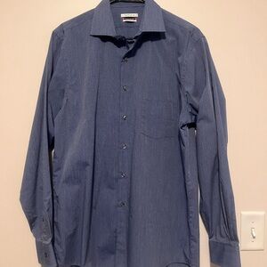 Van Heusen Classic Navy Dress Shirt Sz. 34/35 & 15.5 Neck